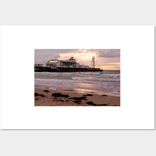 Bournemouth Pier And Beach Dorset England Posters and Art